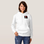 Sweat - shirt à capuche blanc de la fermeture (Devant entier)