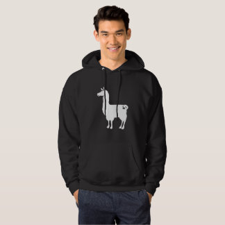 Sweat - shirt à capuche blanc de lama