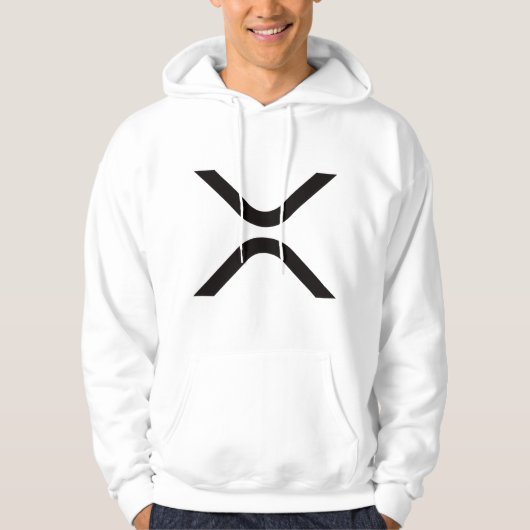 Sweat - shirt à capuche blanc du logo XRP 'X' (Devant)