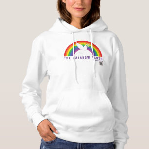 Sweat - shirt à capuche blanche femme Rainbow La c
