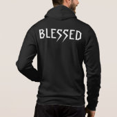 sweat - shirt à capuche "BLESSED" 303TATTOO BLACK  (Dos)