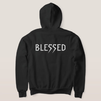 sweat - shirt à capuche "BLESSED" 303TATTOO BLACK 