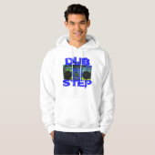 Sweat - shirt à capuche bleu de Dubstep Boombox (Devant entier)