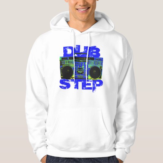 Sweat - shirt à capuche bleu de Dubstep Boombox (Devant)