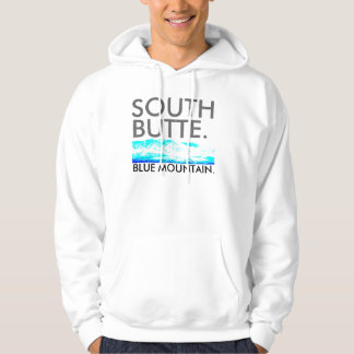 Sweat - shirt à capuche bleu de montagne de butte