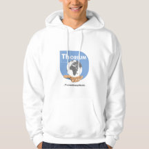Sweat - shirt à capuche bleu de thorium de logo
