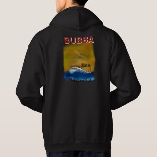 Sweat - shirt à capuche Bubba original noir (Dos)