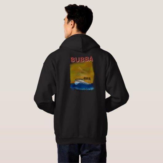 Sweat - shirt à capuche Bubba original noir (Dos entier)