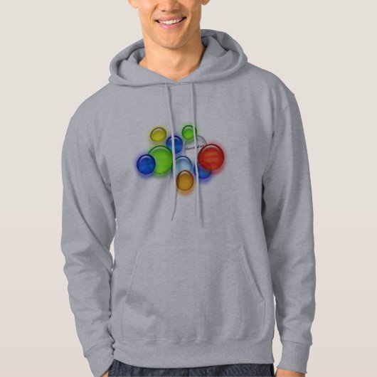 Sweat - shirt à capuche - Bulles colorées (Devant)