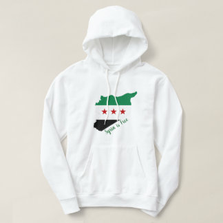 sweat - shirt à capuche - carte de la syrie libre