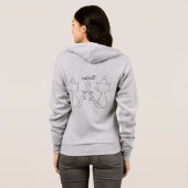 Sweat - shirt à capuche Chat à la joie2 (Dos entier)