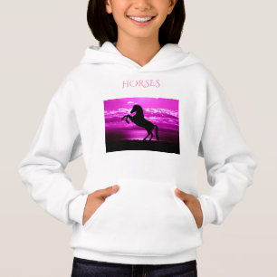 sweat - shirt à capuche CHEVAUX, le mélange de c
