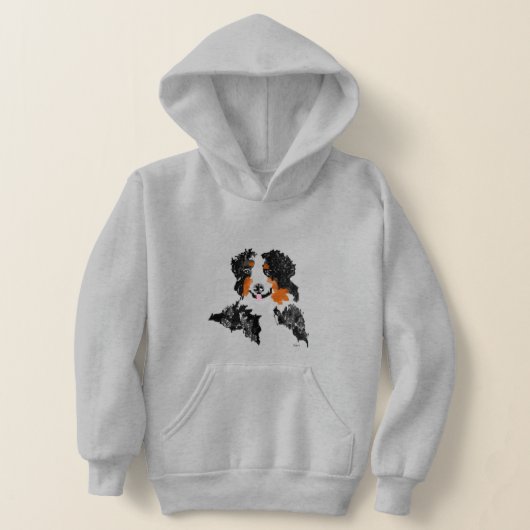 Sweat - shirt à capuche : Chien de montagne bernoi (Poser)