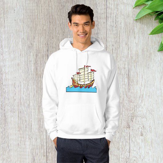Sweat - shirt à capuche chinois de navires à voile