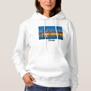 Sweat - shirt à capuche Cityscape de Chicago Dawn