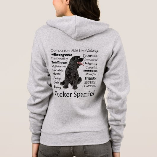 Sweat - shirt à capuche Cocker Spaniel Traits (Dos)