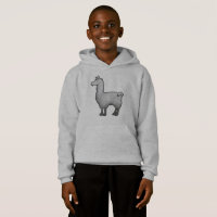 Sweat - shirt à capuche concret de lama