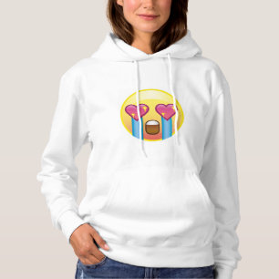 Sweat - shirt à capuche criard fou d'Emoji de