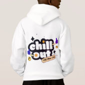 Sweat - shirt à capuche Customisé blanc avec poche (Dos)