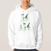Sweat - shirt à capuche cycliste Tandem (Devant)