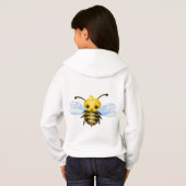 Sweat - shirt à capuche d'abeille mignonne Queen (Dos entier)