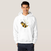 Sweat - shirt à capuche d'abeilles joyeux (Devant entier)