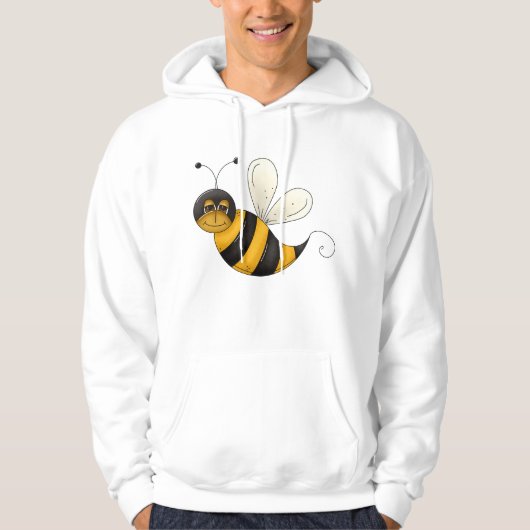 Sweat - shirt à capuche d'abeilles joyeux (Devant)