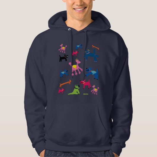 Sweat - shirt à capuche d'art : Chiens (Devant)