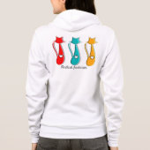 Sweat - shirt à capuche d'art de chat de sac (Dos)