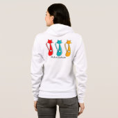Sweat - shirt à capuche d'art de chat de sac (Dos entier)