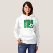 Sweat - shirt à capuche de balles de football fémi (Devant entier)