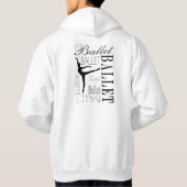 Sweat - shirt à capuche de ballet (avec le nom) - (Dos)