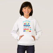 Sweat - shirt à capuche de basculement de fille (Devant entier)