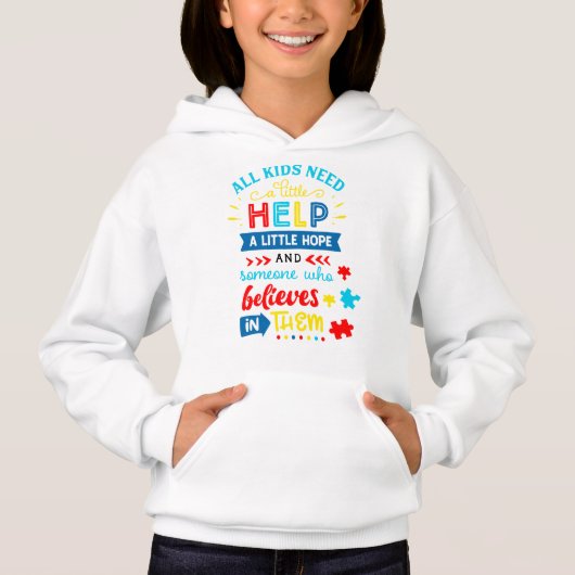 Sweat - shirt à capuche de basculement de fille (Devant)