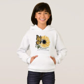 Sweat - shirt à capuche de basculement de fille (Devant entier)