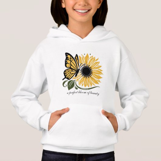 Sweat - shirt à capuche de basculement de fille (Devant)