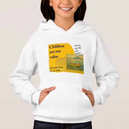 Sweat - shirt à capuche de basculement de fille (Devant)