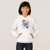Sweat - shirt à capuche de basculement de fille (Devant entier)