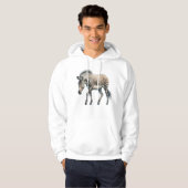 Sweat - shirt à capuche de basculement Zebra (Devant entier)