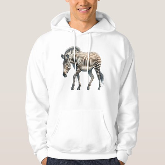 Sweat - shirt à capuche de basculement Zebra (Devant)