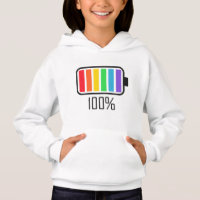 Sweat - shirt à capuche de batterie arc-en-ciel co