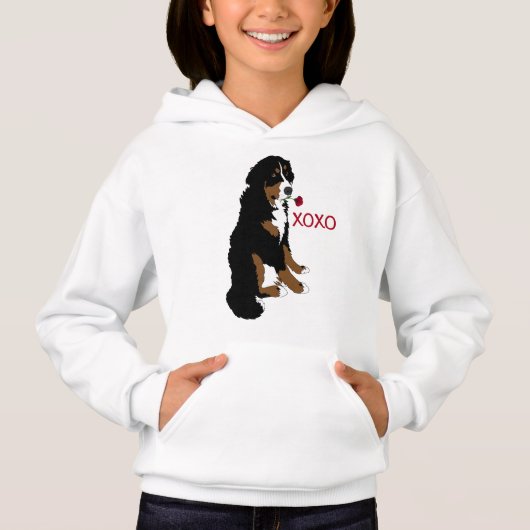 Sweat - shirt à capuche de Bernese Mountain Dog (Devant)
