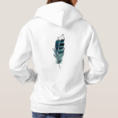 ' - Sweat - shirt à capuche de blanc de dames (Dos)