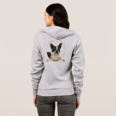 Sweat - shirt à capuche de Boston Terrier (Dos entier)