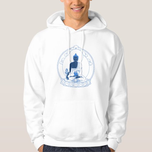 Sweat - shirt à capuche de Bouddha de médecine (Devant)
