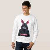 Sweat - shirt à capuche de Bunny Biker (Devant entier)
