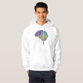 Sweat - shirt à capuche de cerveau (Devant entier)