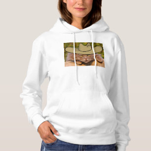 Sweat - shirt à capuche de chat de Kitty de cowboy