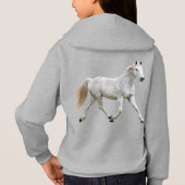 Sweat - shirt à capuche de cheval blanc (Dos)