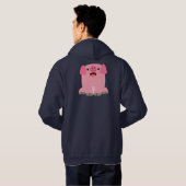 Sweat - shirt à capuche de cochon de dessin animé  (Dos entier)